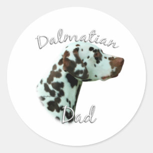 Dalmatian (liver) Dad 2 Classic Round Sticker