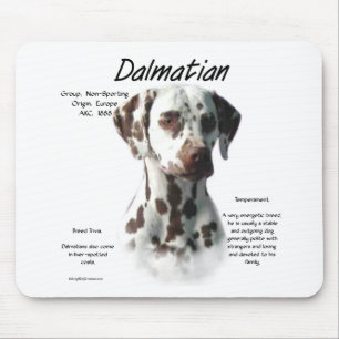 Dalmatian (liver) History Design Mouse Pad
