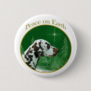 Dalmatian (liver) Peace 6 Cm Round Badge