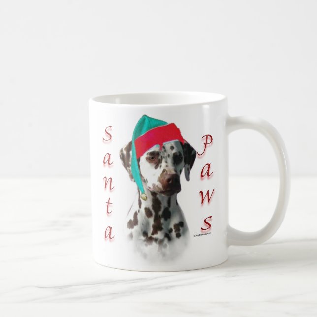 Dalmatian (liver) Santa Paws Coffee Mug (Right)