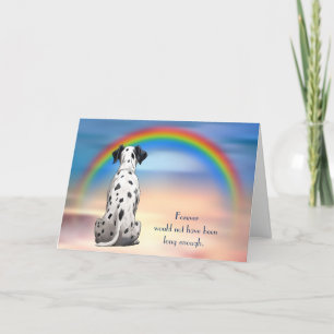 Dalmatian Loss Rainbow Sympathy Condolence #2 Card