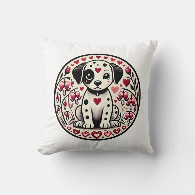 Dalmatian Love Cushion (Front)