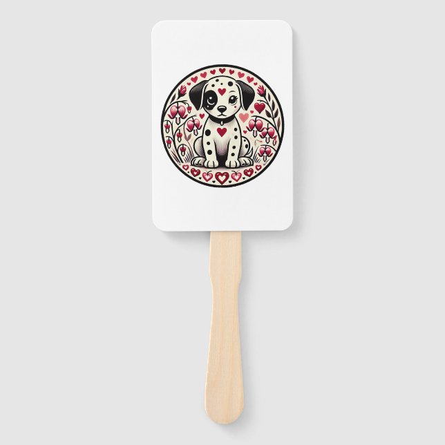 Dalmatian Love Hand Fan (Front)