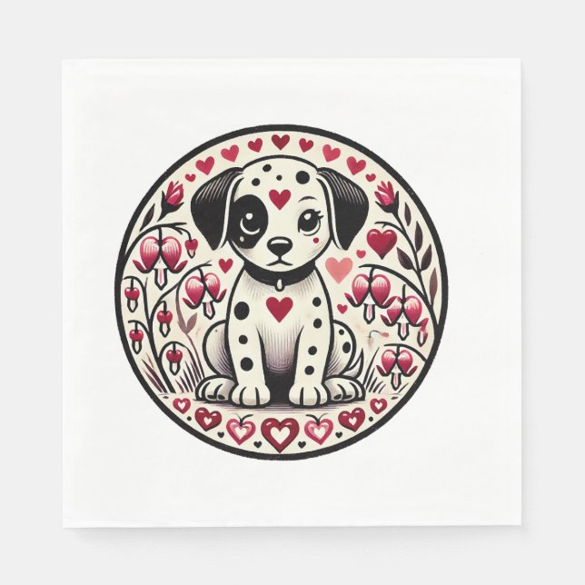 Dalmatian Love Napkin (Front)