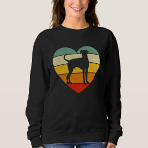 Dalmatian Love Retro Vintage Heart - Dalmatian Own Sweatshirt