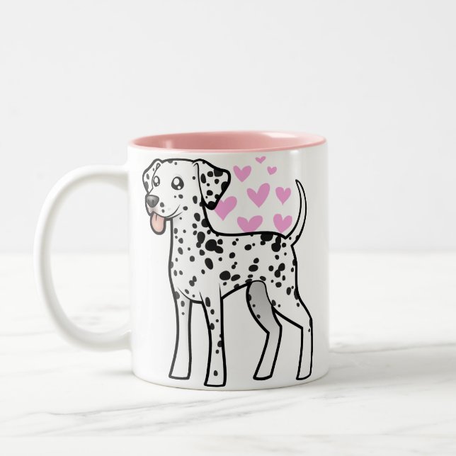 Dalmatian Love Two-Tone Coffee Mug (Left)