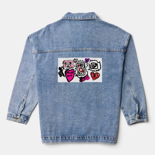 Dalmatian lovely  denim jacket (Back)