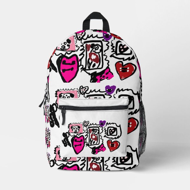 Dalmatian lovely  printed backpack (Front)