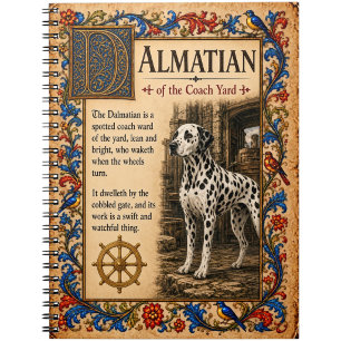 Dalmatian, Mediaeval Bestiary Art Notebook