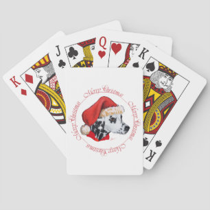 Dalmatian Merry Christmas Playing Cards