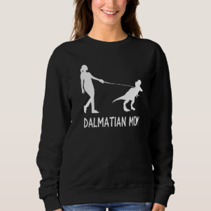 Dalmatian Mum Australian Shepherd Dog Dinosaur Wom Sweatshirt