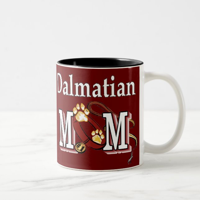 Dalmatian Mum Darks Two-Tone Coffee Mug (Right)