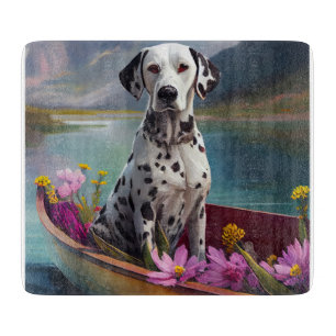 Dalmatian on a Paddle: A Scenic Adventure Cutting Board