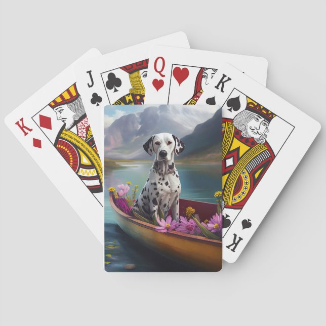 Dalmatian on a Paddle: A Scenic Adventure Playing Cards (Back)