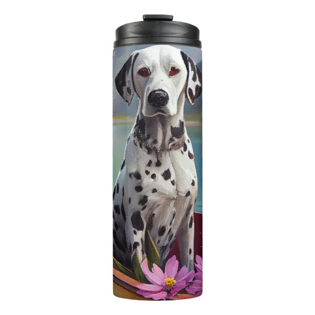Dalmatian on a Paddle: A Scenic Adventure Thermal Tumbler (Front)