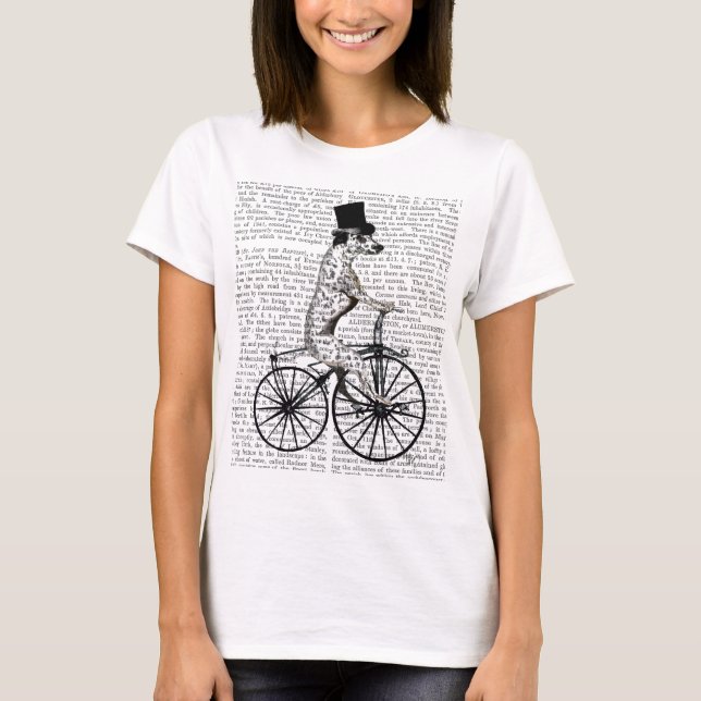 Dalmatian on Bicycle 2 T-Shirt (Front)