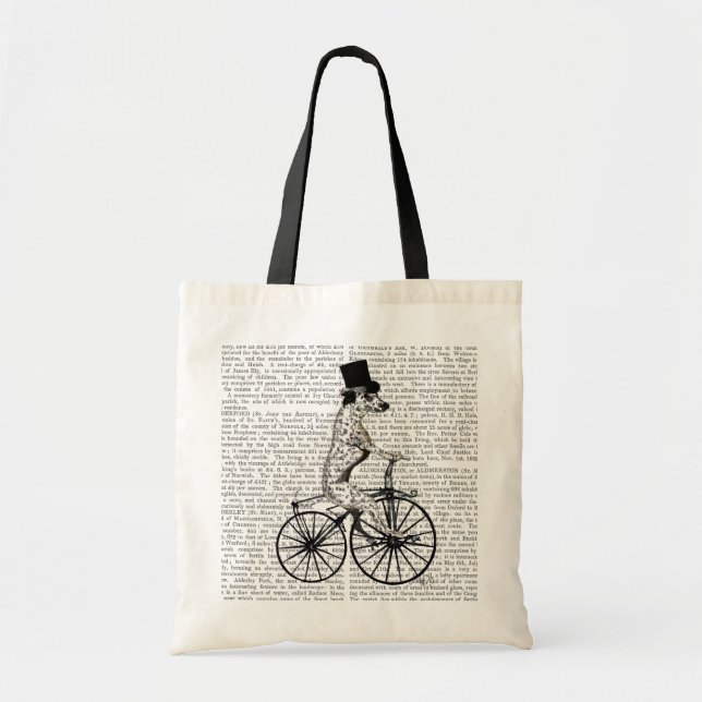 Dalmatian on Bicycle 2 Tote Bag (Front)