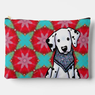 Dalmatian on Spotted Blossom Accessory Pouch