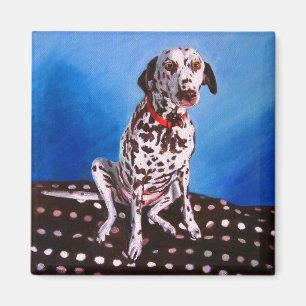Dalmatian on spotty cushion 2011 magnet
