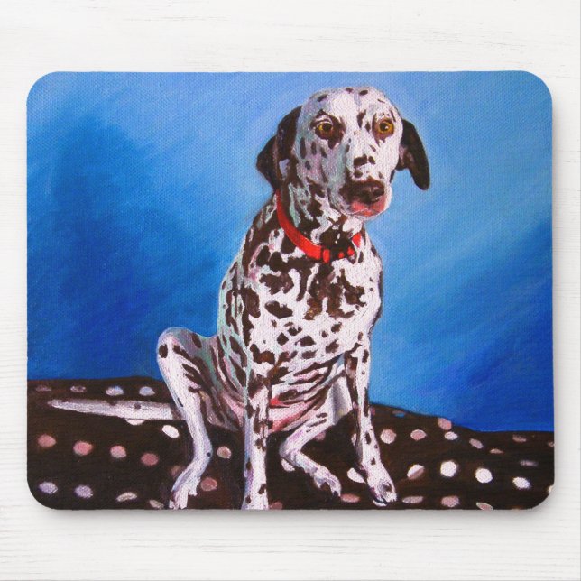 Dalmatian on spotty cushion 2011 mouse pad (Front)