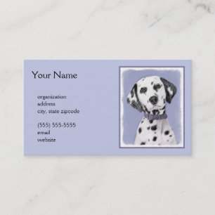Dalmatian Painting - Cute Original Dog Art Business Card
