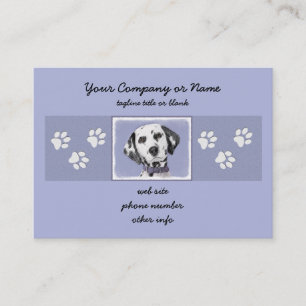 Dalmatian Painting - Cute Original Dog Art Business Card