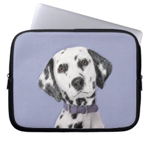 Dalmatian Painting - Cute Original Dog Art Laptop Sleeve