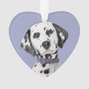 Dalmatian Painting - Cute Original Dog Art Ornament