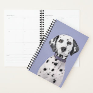 Dalmatian Painting - Cute Original Dog Art Planner