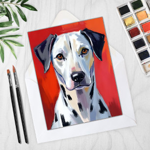 Dalmatian Painting Dog Pet Card