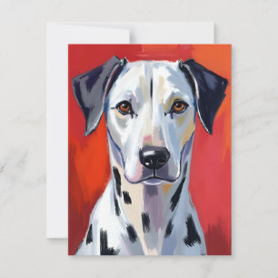 Dalmatian Painting Dog Pet Thank You Card