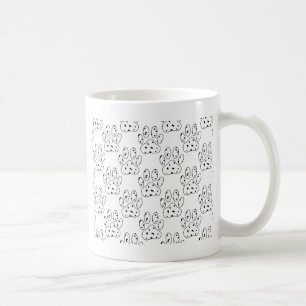 Dalmatian Paw Print Pattern Coffee Mug