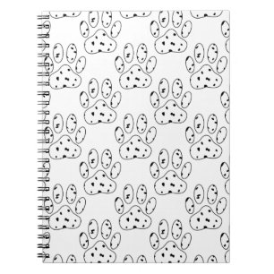 Dalmatian Paw Print Pattern Notebook