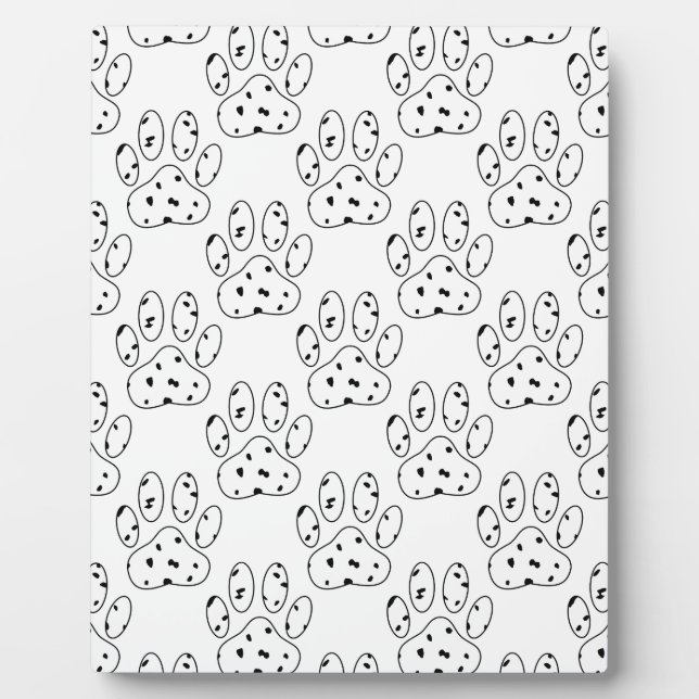 Dalmatian Paw Print Pattern Plaque (Front)