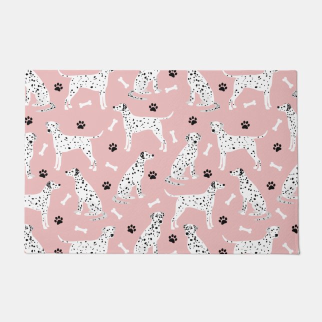 Dalmatian Paws and Bones Doormat (Front)