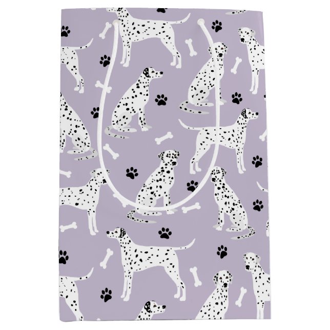 Dalmatian Paws and Bones Medium Gift Bag (Front)