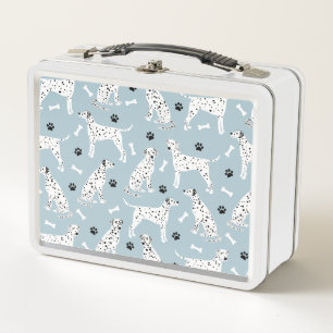 Dalmatian Paws and Bones Metal Lunch Box