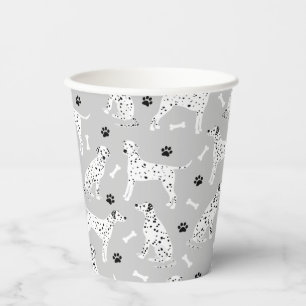 Dalmatian Paws and Bones Paper Cups