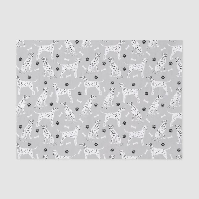 Dalmatian Paws and Bones Tissue Paper (Front)