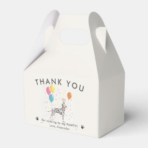 Dalmatian Pawty Puppy Dog Birthday Thank You  Favour Box