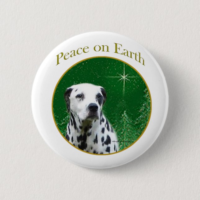 Dalmatian Peace 6 Cm Round Badge (Front)
