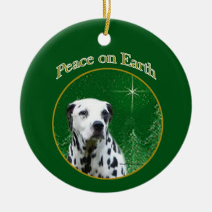 Dalmatian Peace Ceramic Ornament