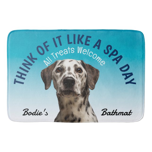 Dalmatian Personalised Dog Lover  Bath Mat (Front)