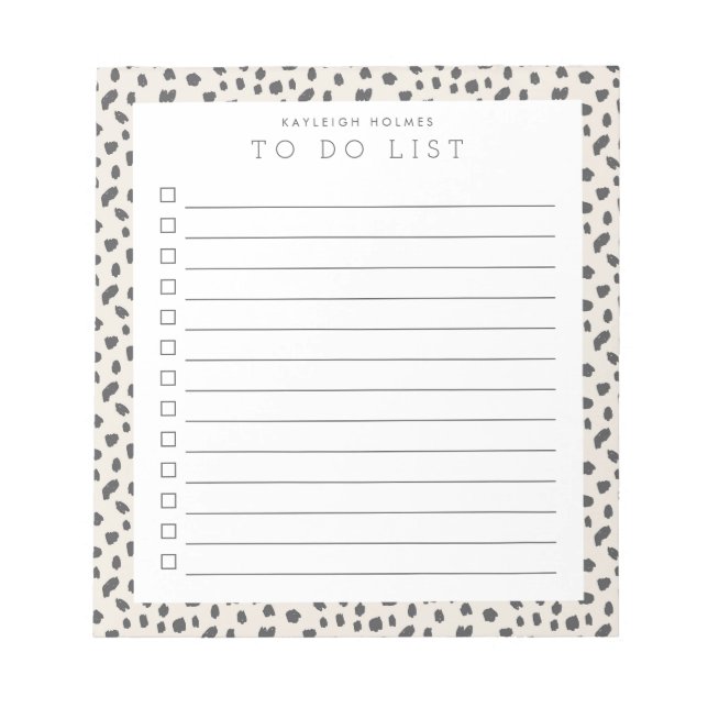 Dalmatian Persuasion Custom To Do List Notepad (Front)