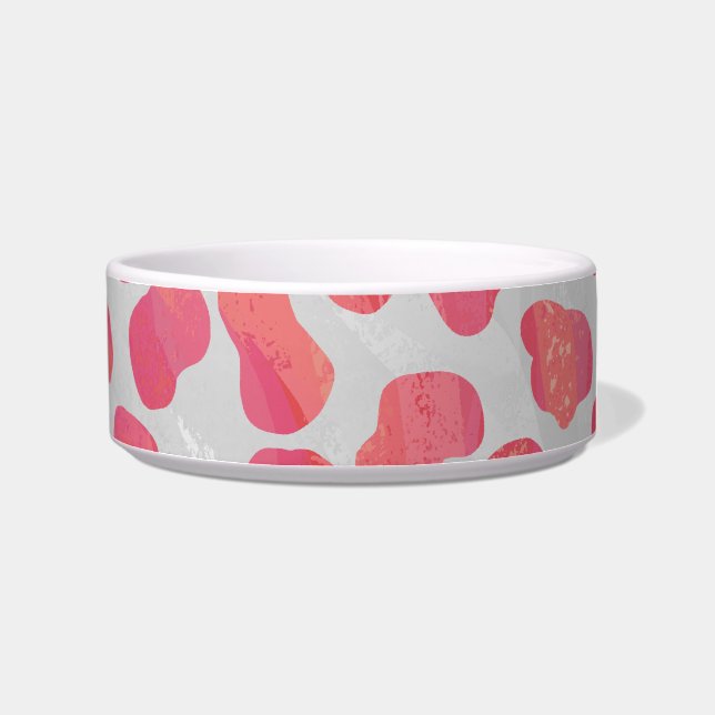 Dalmatian Pink and White Print Bowl (Right)