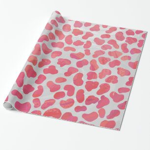 Dalmatian Pink and White Print Wrapping Paper