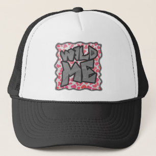Dalmatian Pink and White Wid Me Trucker Hat