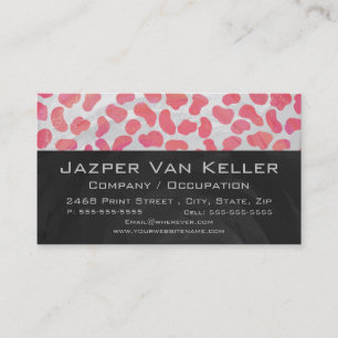 Dalmatian Pink and White with Monogram Business Card