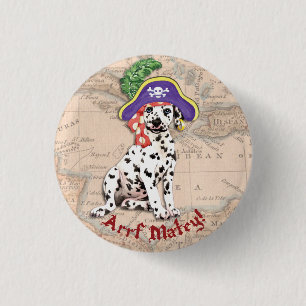 Dalmatian Pirate 3 Cm Round Badge