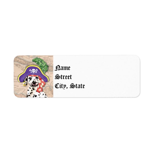 Dalmatian Pirate Return Address Label (Front)